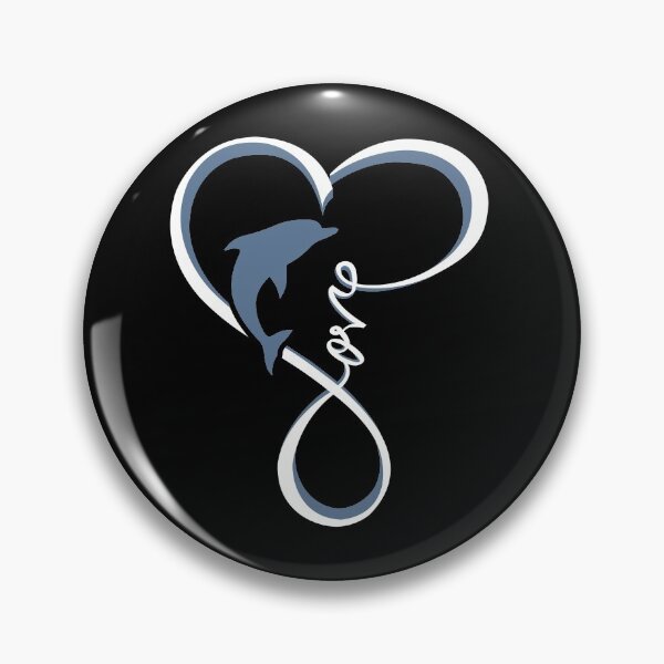 Item preview, Love Dolphin Heart designed and sold by thanhmaidesign.