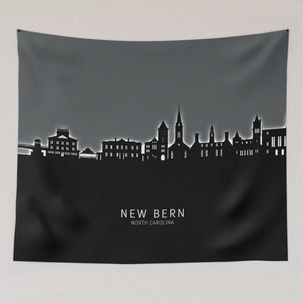 Item preview, New Bern North Carolina Skyline designed and sold by ArtPrints.
