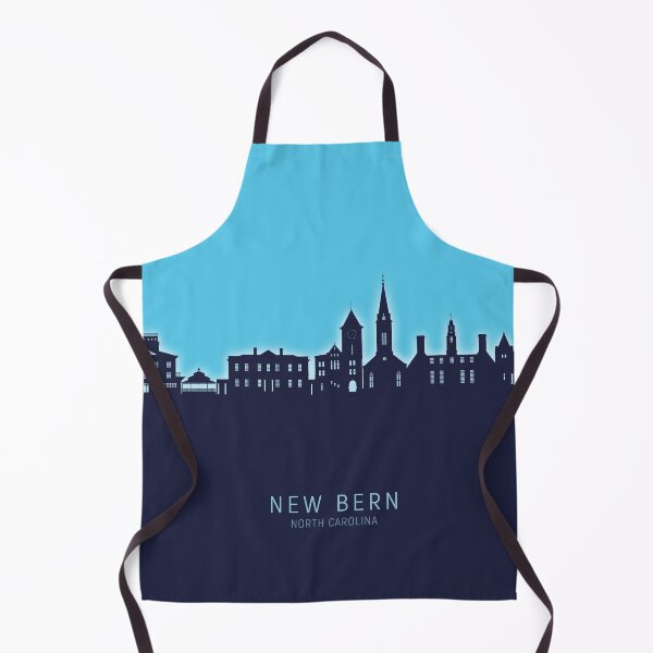 Aperçu de l'œuvre New Bern North Carolina Skyline créée et vendue par ArtPrints.