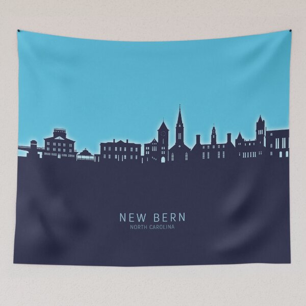 Item preview, New Bern North Carolina Skyline designed and sold by ArtPrints.