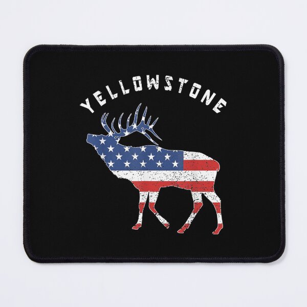 Item preview, Yellowstone National Park American Flag Deer designed and sold by angelata.