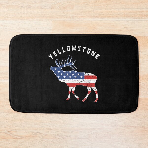 Item preview, Yellowstone National Park American Flag Deer designed and sold by angelata.