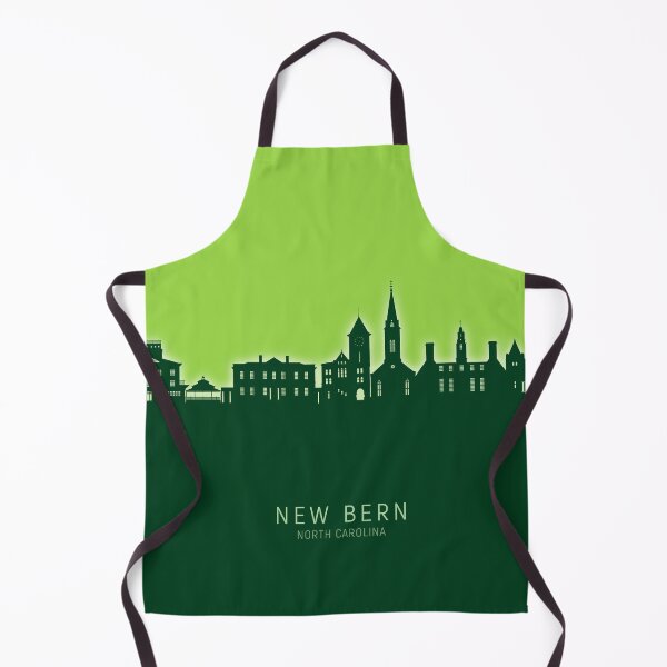 Aperçu de l'œuvre New Bern North Carolina Skyline créée et vendue par ArtPrints.