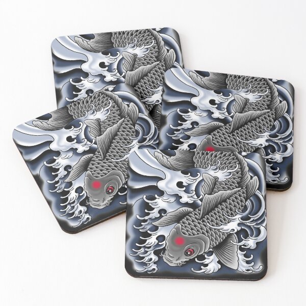 Item preview, Tattoo Koi Grey designed and sold by HexOne.