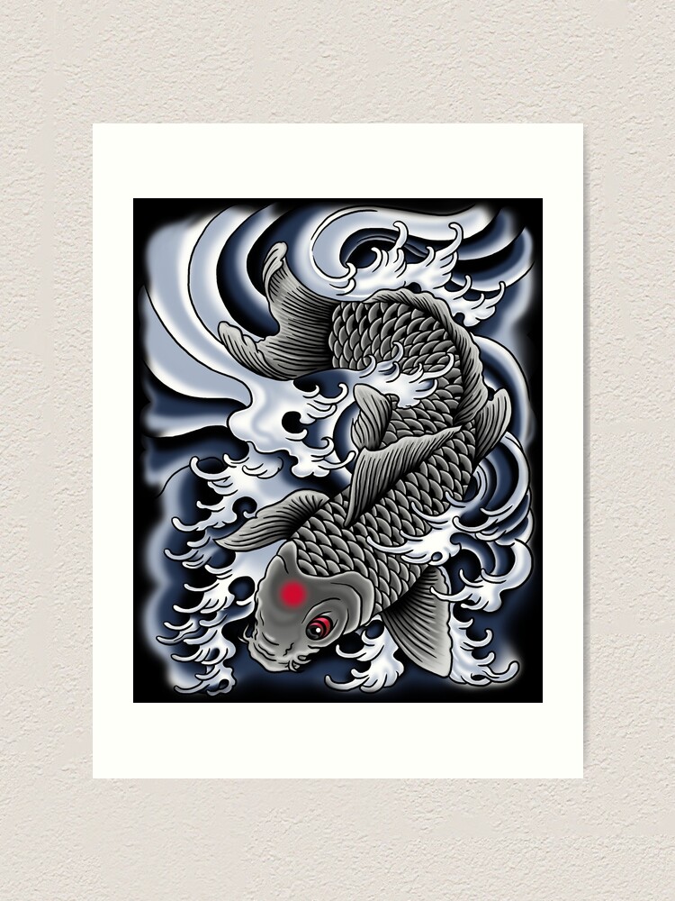 Vector Illustration Japanese Koi Fish Tattoo Stock Vector Royalty Free  1500742997  Shutterstock