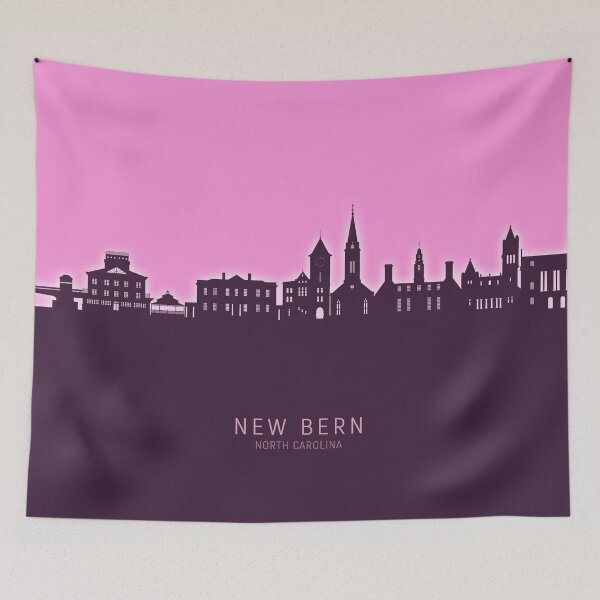 Item preview, New Bern North Carolina Skyline designed and sold by ArtPrints.
