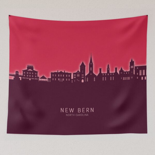 Item preview, New Bern North Carolina Skyline designed and sold by ArtPrints.