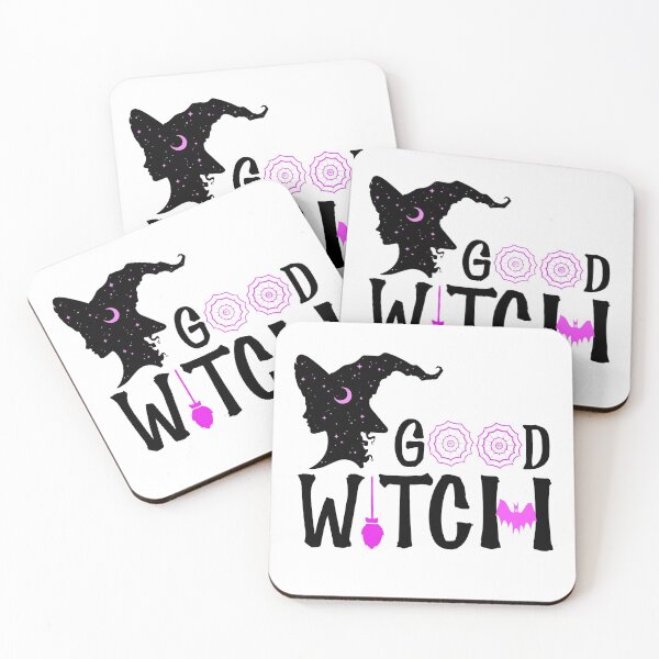 Item preview, Good Witch Funny Halloween bat, broom and spider web designed and sold by Hanlar.