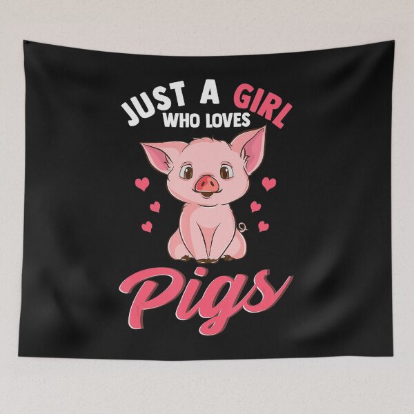 Item preview, Just A Girl Who Loves Pigs Hog Lover Cute Farmer  designed and sold by ElesaFox.