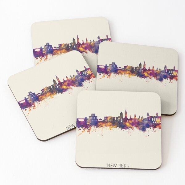 Item preview, New Bern North Carolina Skyline designed and sold by ArtPrints.