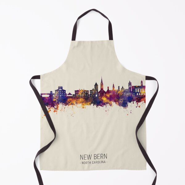 Aperçu de l'œuvre New Bern North Carolina Skyline créée et vendue par ArtPrints.