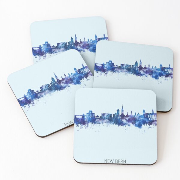 Item preview, New Bern North Carolina Skyline designed and sold by ArtPrints.