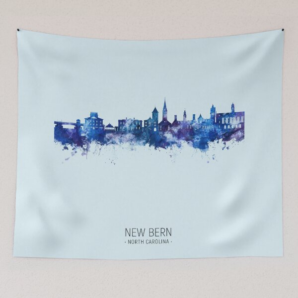 Item preview, New Bern North Carolina Skyline designed and sold by ArtPrints.