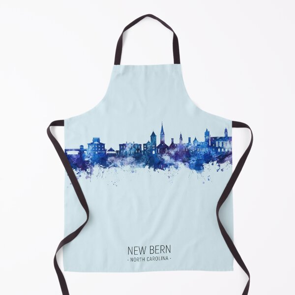 Aperçu de l'œuvre New Bern North Carolina Skyline créée et vendue par ArtPrints.