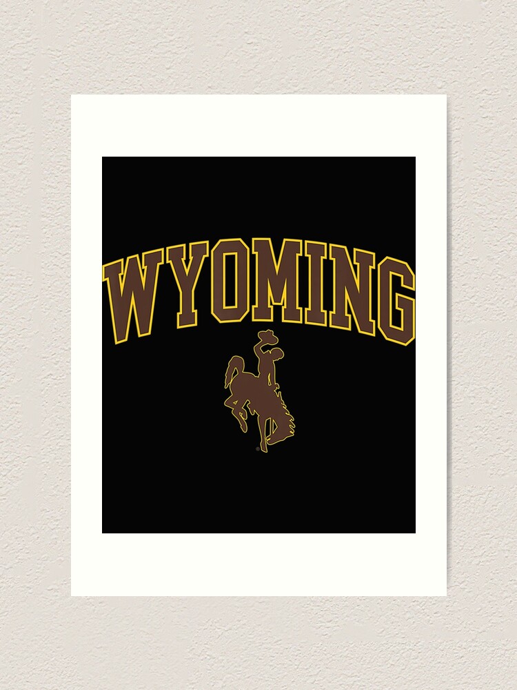 Womens Wyoming Cowboys Apparel Cowboys Arch & Logo V-Neck T-Shirt