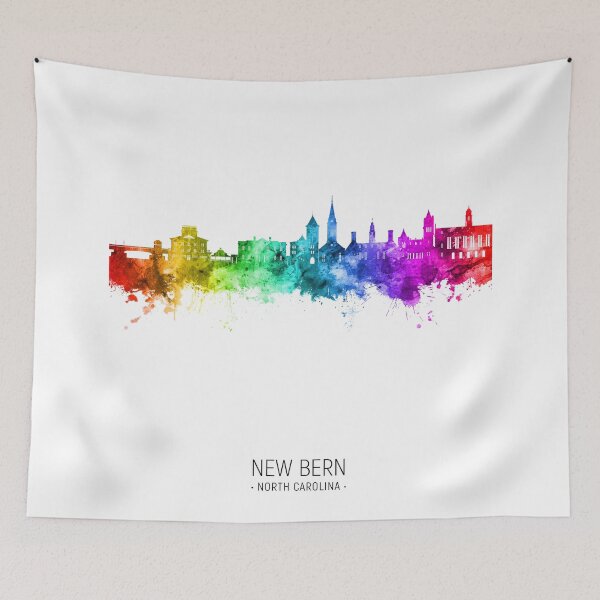 Item preview, New Bern North Carolina Skyline designed and sold by ArtPrints.