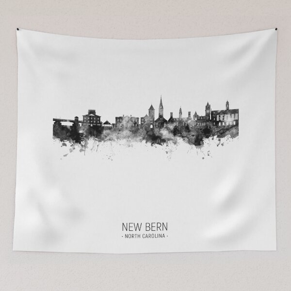 Item preview, New Bern North Carolina Skyline designed and sold by ArtPrints.