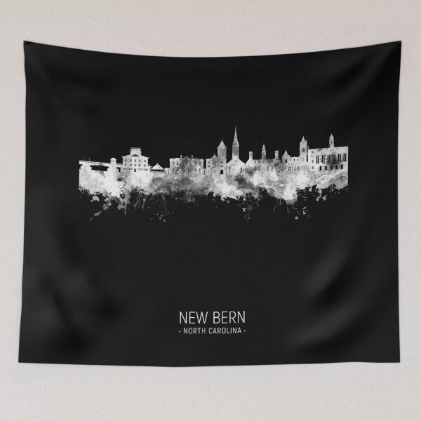 Item preview, New Bern North Carolina Skyline designed and sold by ArtPrints.