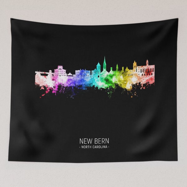 Item preview, New Bern North Carolina Skyline designed and sold by ArtPrints.