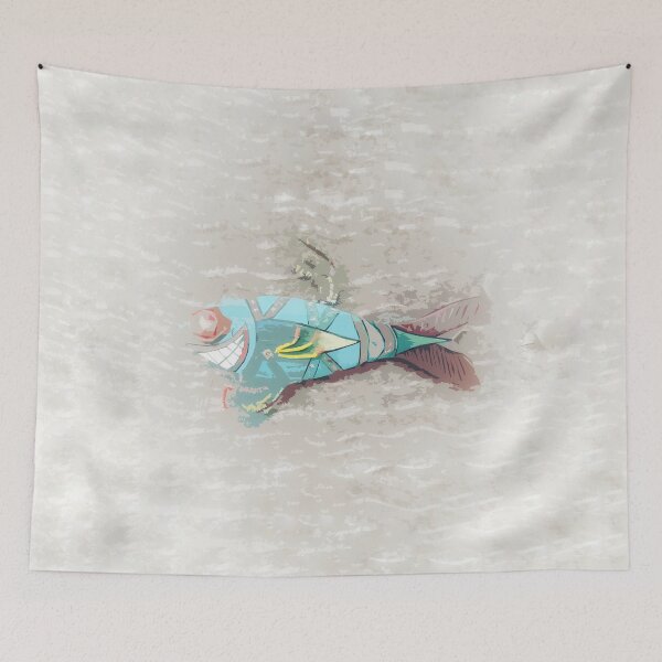 Item preview, Boho Fish 3 Coastal Design Style A Edited PHOTO of Wooden Fish Wall Decor designed and sold by Beachy.