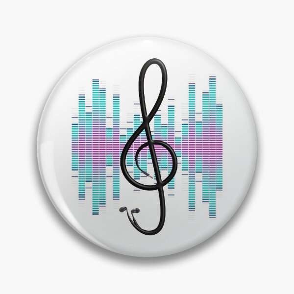 Item preview, Music Lover: Treble Clef Symbol with headphone jack & earpieces designed and sold by Happy Puppy Print On Demand.