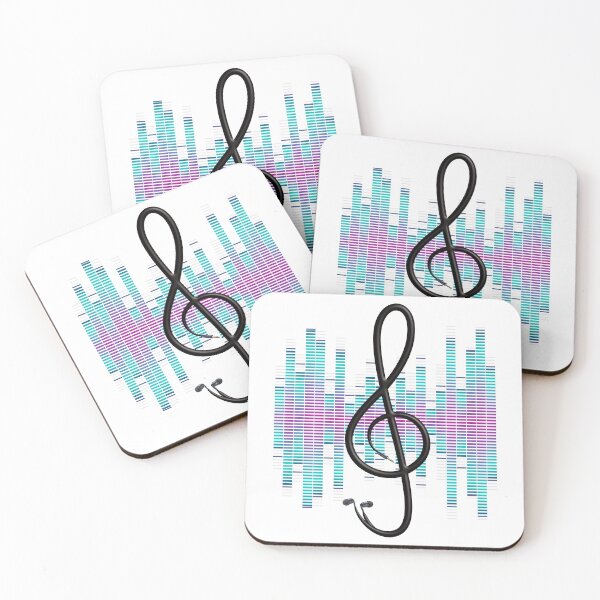 Item preview, Music Lover: Treble Clef Symbol with headphone jack & earpieces designed and sold by Happy Puppy Print On Demand.