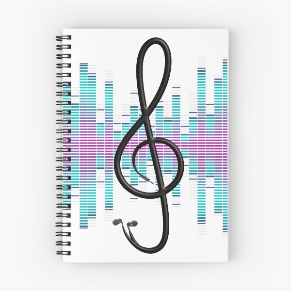Item preview, Music Lover: Treble Clef Symbol with headphone jack & earpieces designed and sold by Happy Puppy Print On Demand.