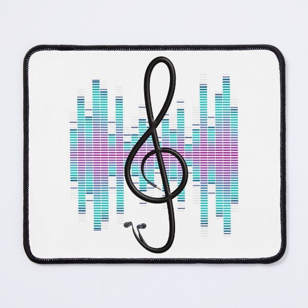 Item preview, Music Lover: Treble Clef Symbol with headphone jack & earpieces designed and sold by Happy Puppy Print On Demand.