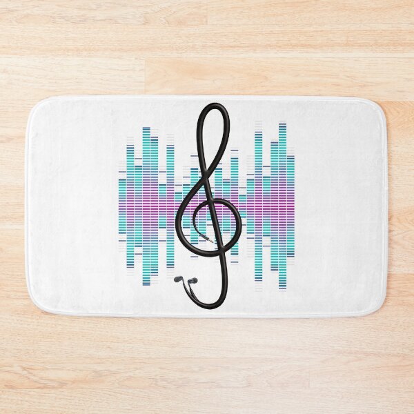 Item preview, Music Lover: Treble Clef Symbol with headphone jack & earpieces designed and sold by Happy Puppy Print On Demand.