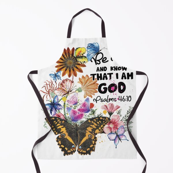 Item preview, Christian Bible Verse Psalm 46 10 Flower Butterfly designed and sold by BaseStore.