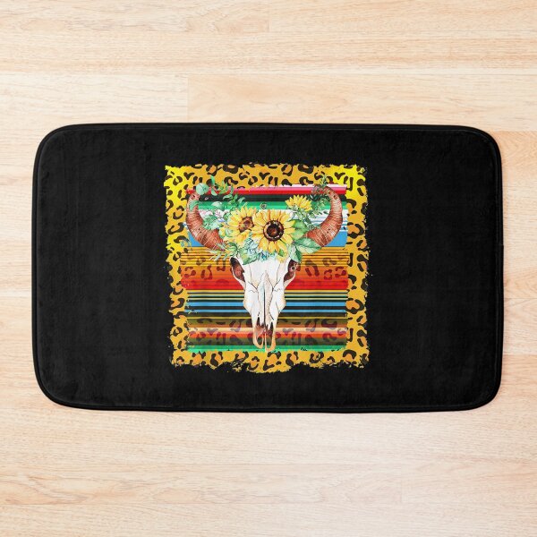 Item preview, Leopard Sunflower Cow Bull Skull Boho Cogirl Rodeo Girl designed and sold by idabry.