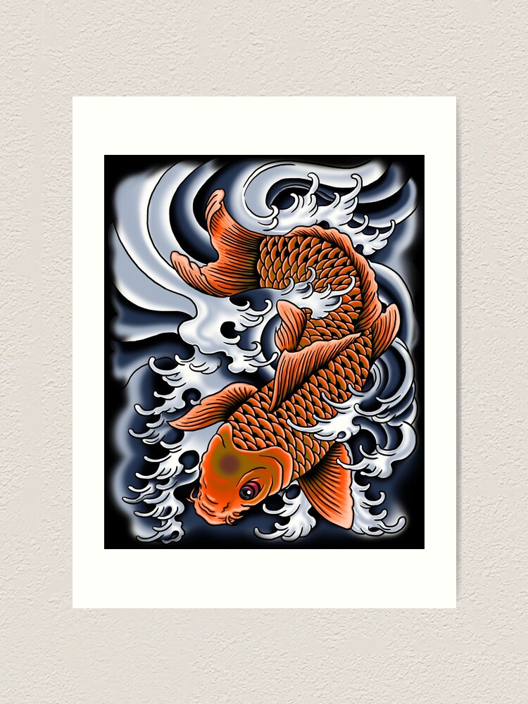 Tattoo Koi Orange | Art Print