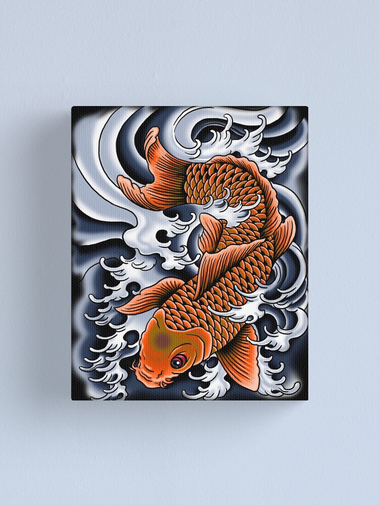 cool small Japanese koi fish carp large 8.25&quot; half-sleeve tattoo |  eBay