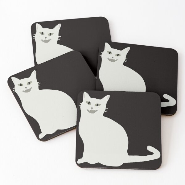 Item preview, White cat green eyes designed and sold by Melsky.