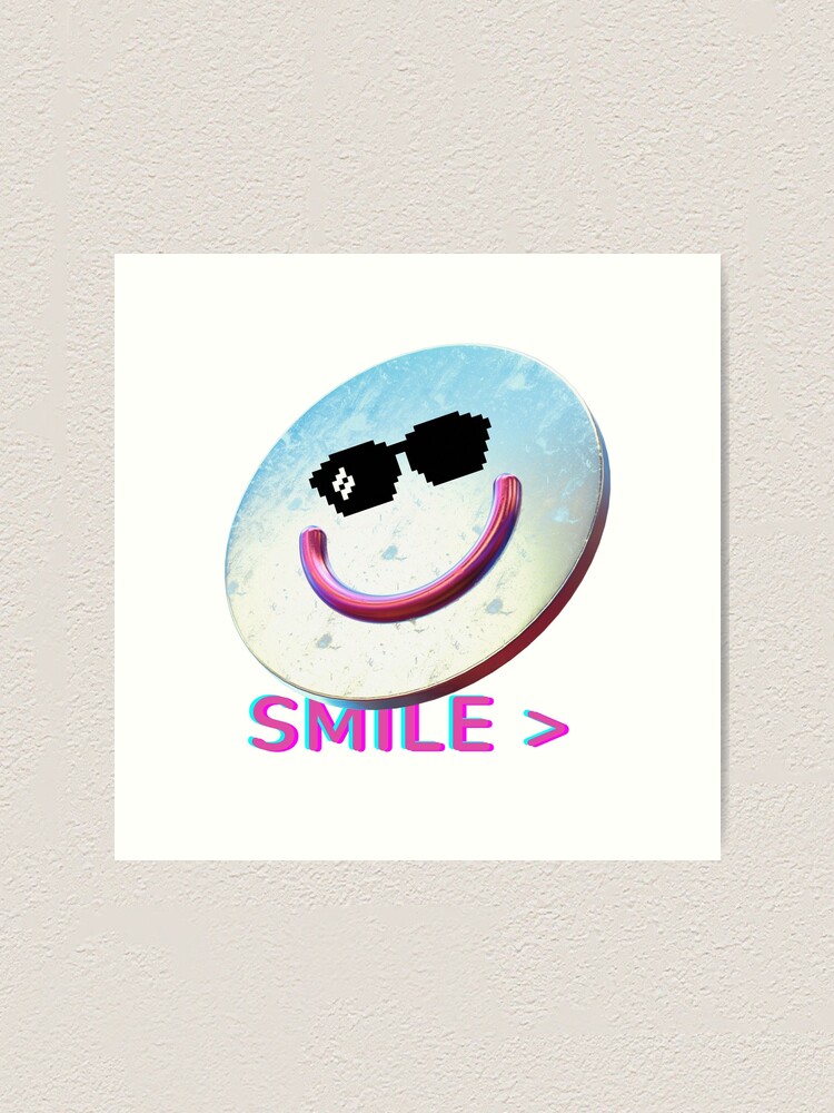 Smiley Face Wallpaper Art Print For Sale By Kellyisadreamer Redbubble