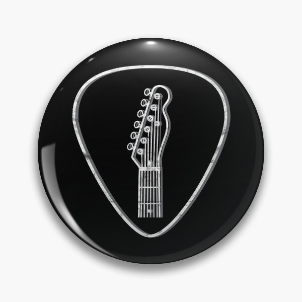 Item preview, T-Style Guitar Headstock Outlines Guitar Pick Dark Theme designed and sold by nightsworthy.