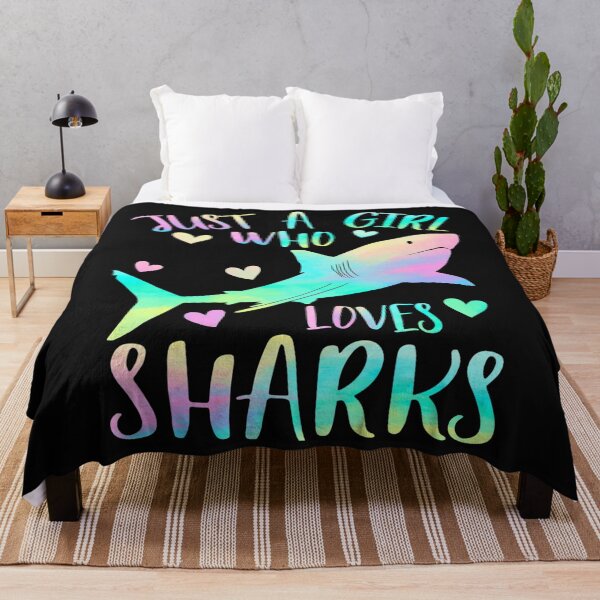 Item preview, Just A Girl Who Loves Sharks Cute Shark Lover Girls Themed designed and sold by ElesaFox.