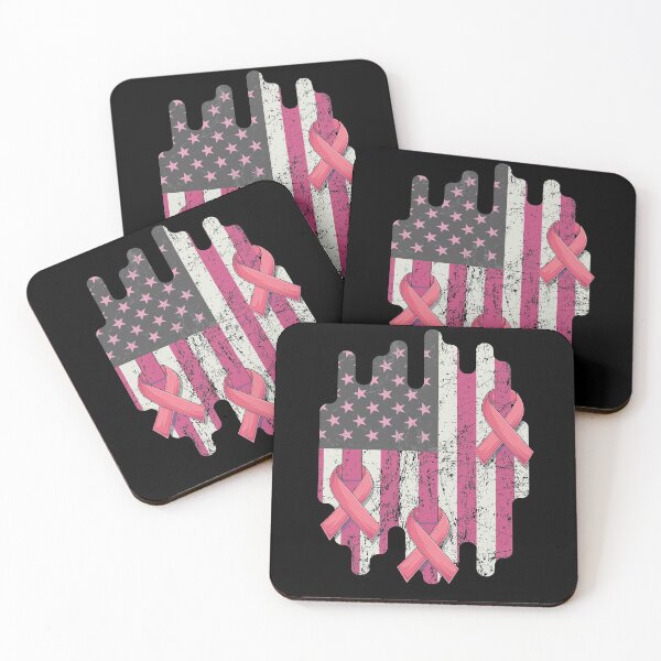 Item preview, American Flag Pink Ribbon Breast Cancer Patriotic designed and sold by BaseStore.
