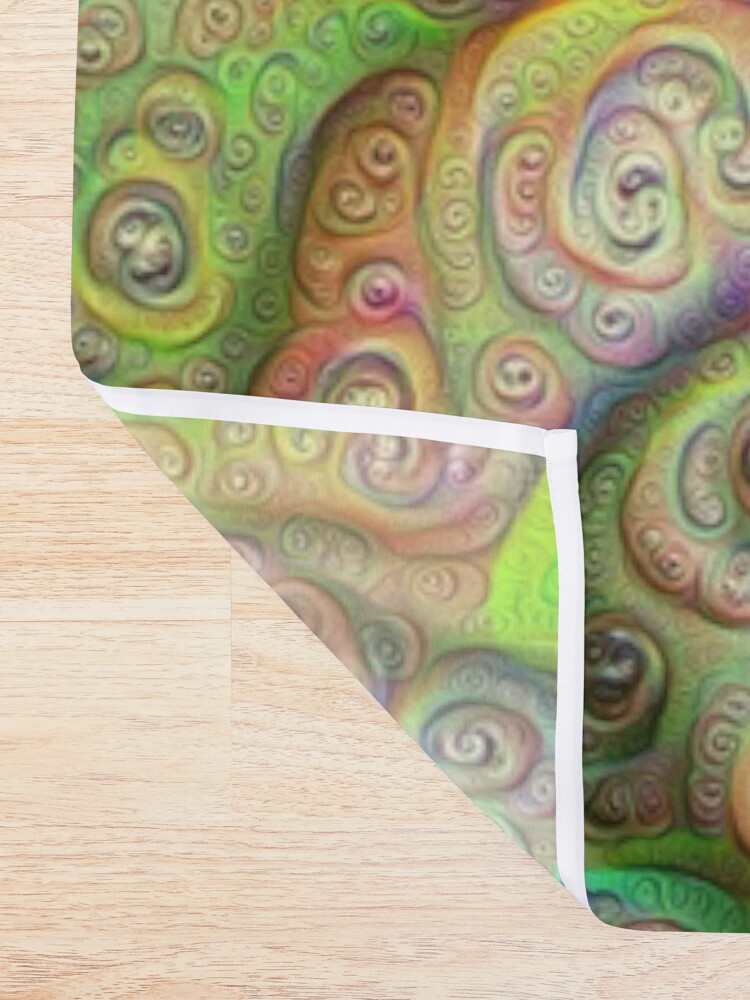 Alternate view of Space snowballs #DeepDreamed Shower Curtain