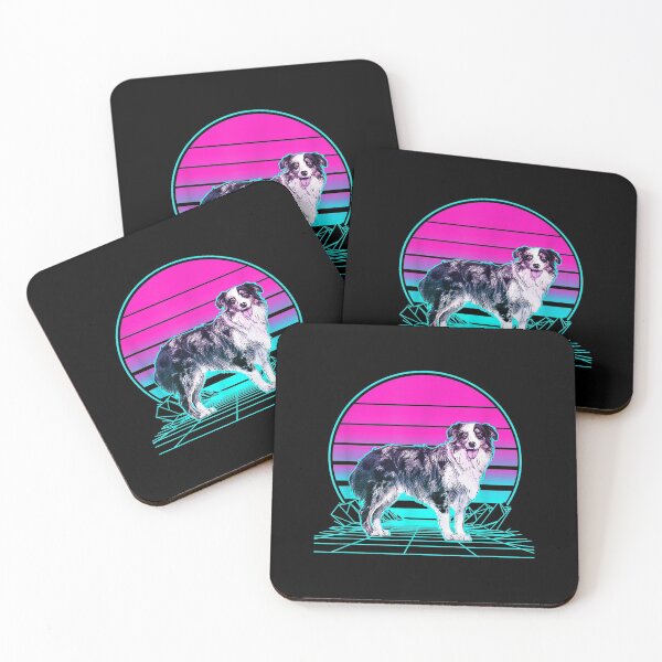 Item preview, Vintage Retro Sunset Australian Shepherd designed and sold by idabry.