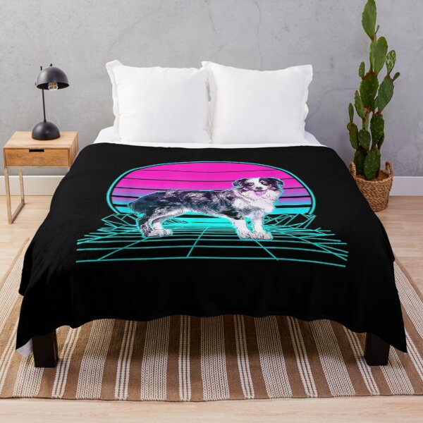 Item preview, Vintage Retro Sunset Australian Shepherd designed and sold by idabry.