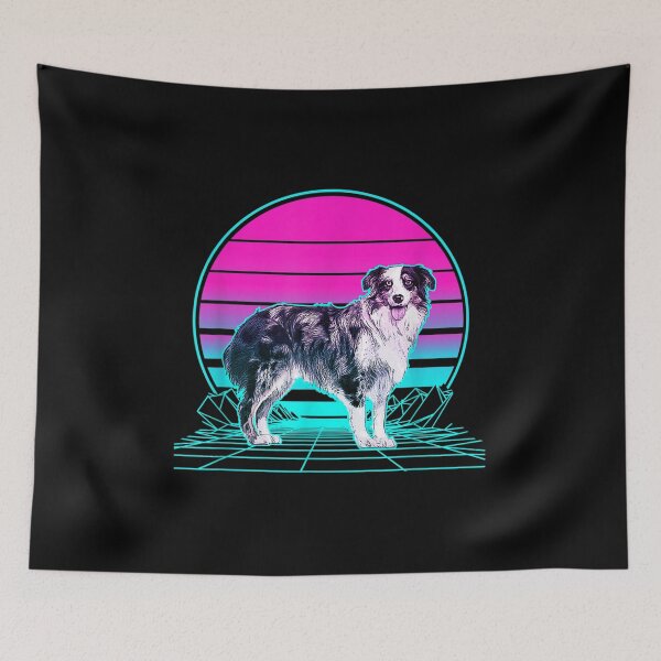 Item preview, Vintage Retro Sunset Australian Shepherd designed and sold by idabry.