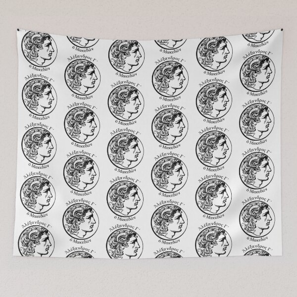 Item preview, Alexander III of Macedon portrait from ancient coin designed and sold by Happy Puppy Print On Demand.