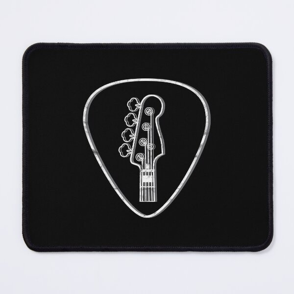 Item preview, Bass Guitar Headstock Outlines Guitar Pick Dark Theme designed and sold by nightsworthy.