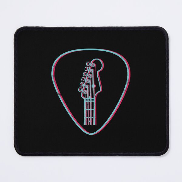Item preview, 3D S-Style Guitar Headstock Outlines Guitar Pick Dark Theme designed and sold by nightsworthy.