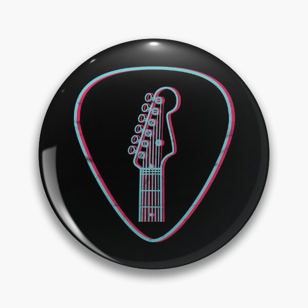 Item preview, 3D S-Style Guitar Headstock Outlines Guitar Pick Dark Theme designed and sold by nightsworthy.