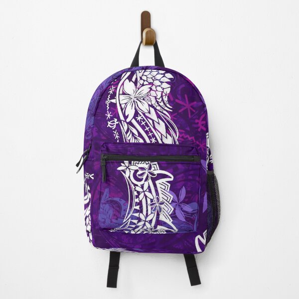 Item preview, Polynesian Purple Rain Jungle Tribal Threads Backpack  designed and sold by scatterwillowhe.