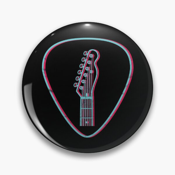 Item preview, 3D T-Style Guitar Headstock Outlines Guitar Pick Dark Theme designed and sold by nightsworthy.