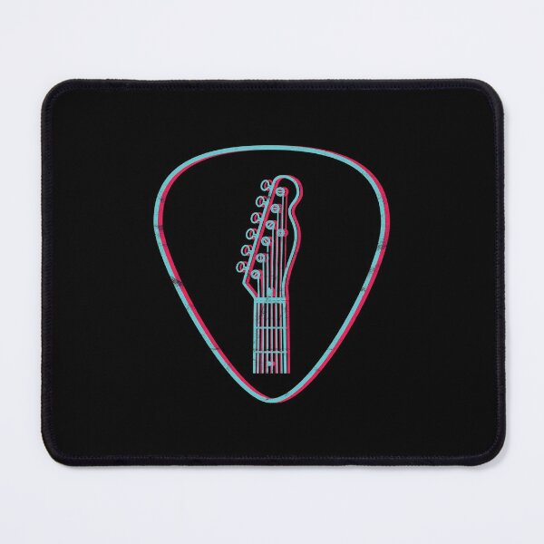 Item preview, 3D T-Style Guitar Headstock Outlines Guitar Pick Dark Theme designed and sold by nightsworthy.
