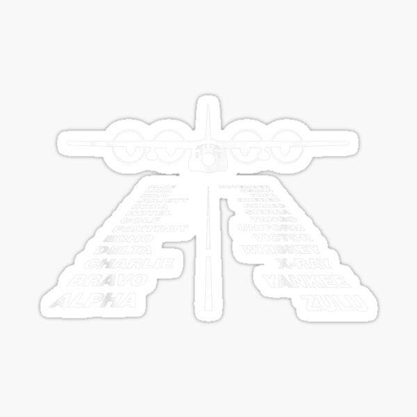 "Phonetic Alphabet Aircraft Aviation" Sticker for Sale by charleenii ...
